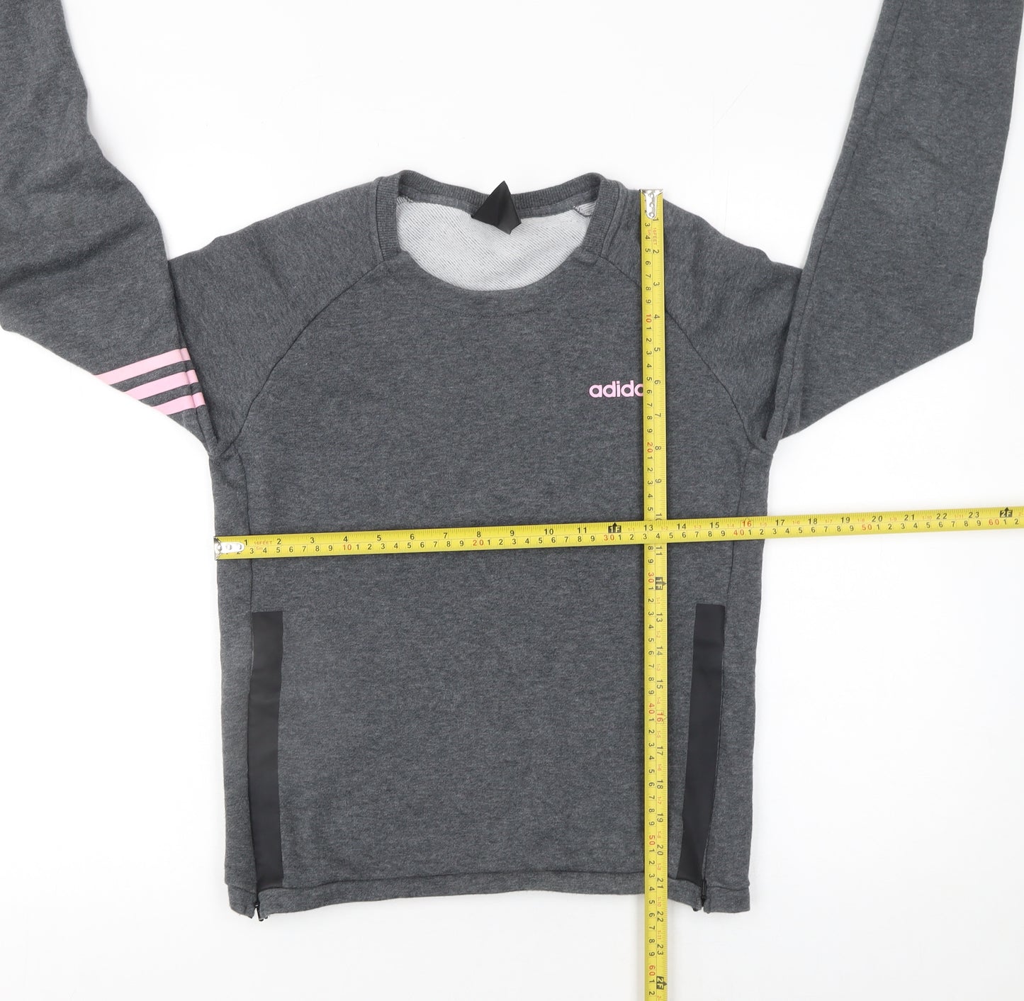 Adidas Womens Grey Climalite Sweatshirt S B10 Pullover Long Sleeve
