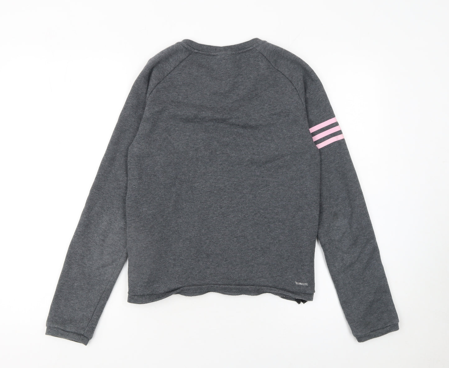 Adidas Womens Grey Climalite Sweatshirt S B10 Pullover Long Sleeve