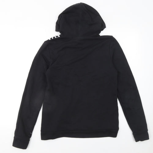 Adidas Women’s Black Pullover Hoodie Small Logo Tape Cotton Blend