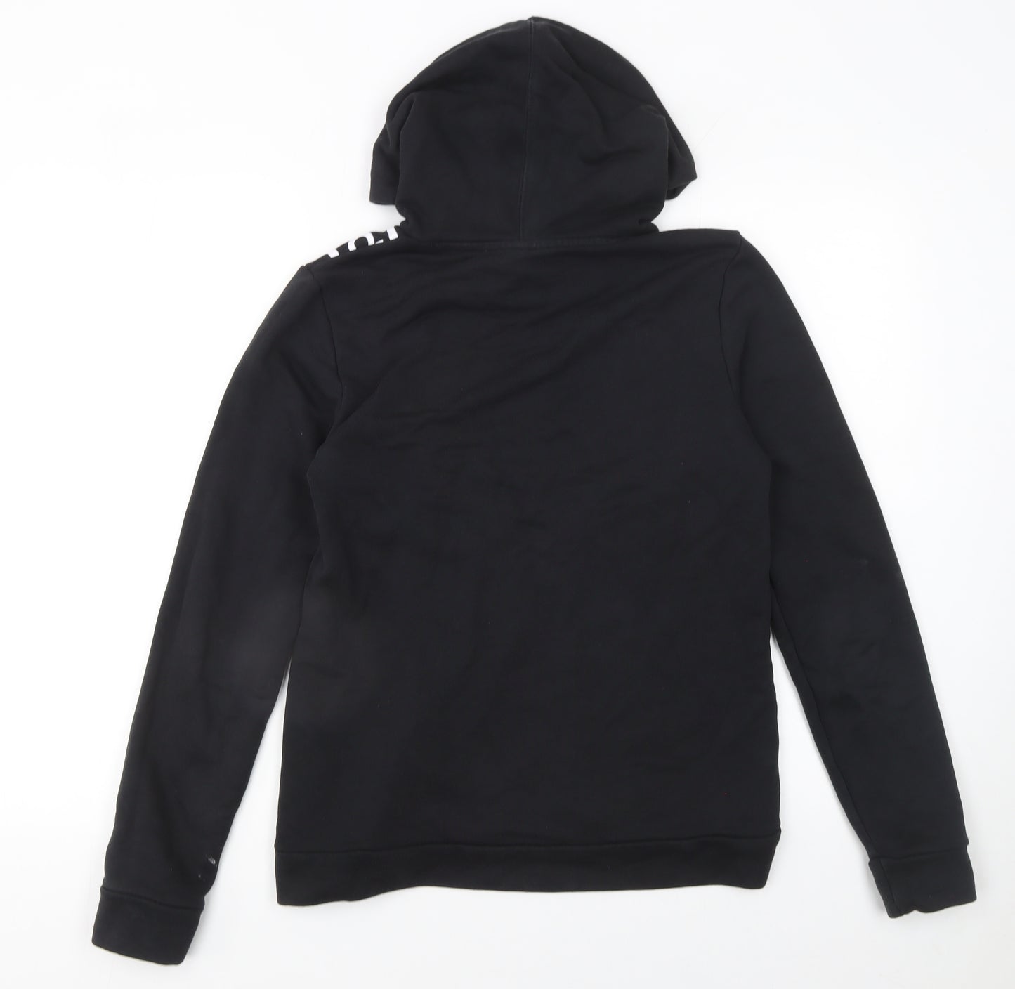 Adidas Women’s Black Pullover Hoodie Small Logo Tape Cotton Blend