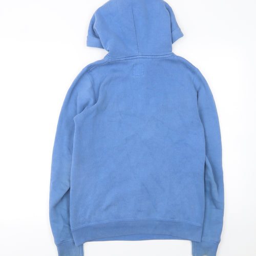 Jack Wills Women Blue UK 6 Pullover Hoodie with Logo Print