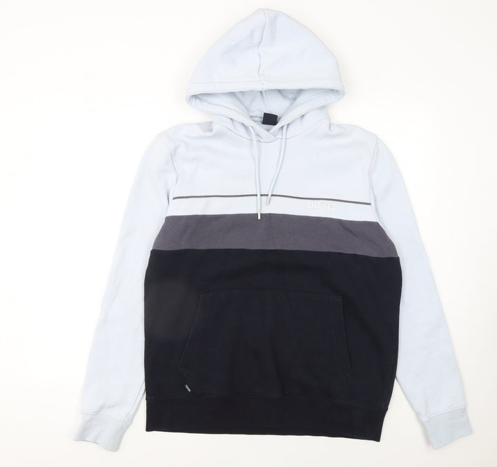 Diesel Mens Multicoloured Pullover Hoodie Size M Cotton Blend