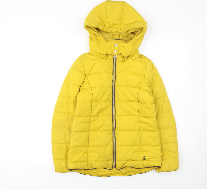 Joules Girls Yellow Hooded Puffer Jacket 10 Years Lightweight Winter Coat