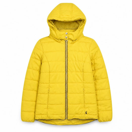 Joules Girls Yellow Hooded Puffer Jacket 10 Years Lightweight Winter Coat