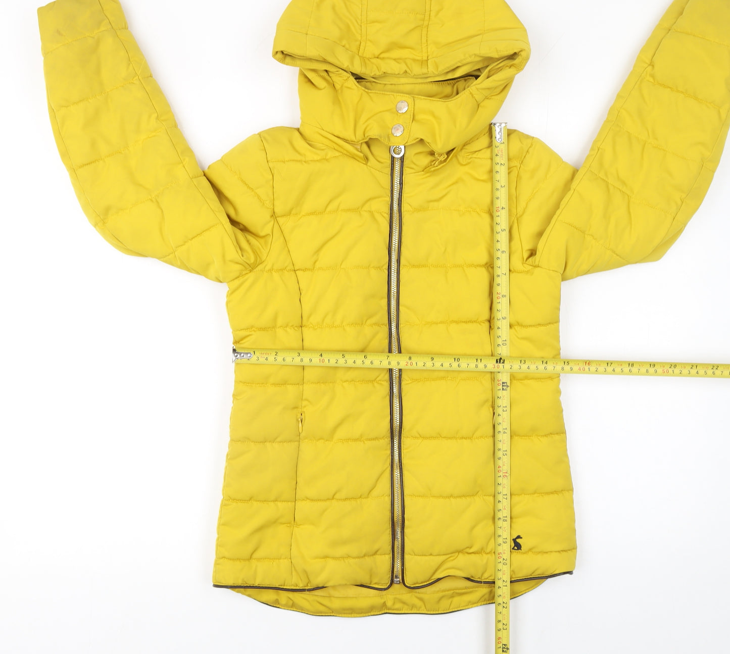 Joules Girls Yellow Hooded Puffer Jacket 10 Years Lightweight Winter Coat