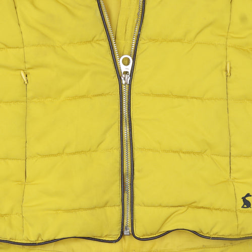 Joules Girls Yellow Hooded Puffer Jacket 10 Years Lightweight Winter Coat