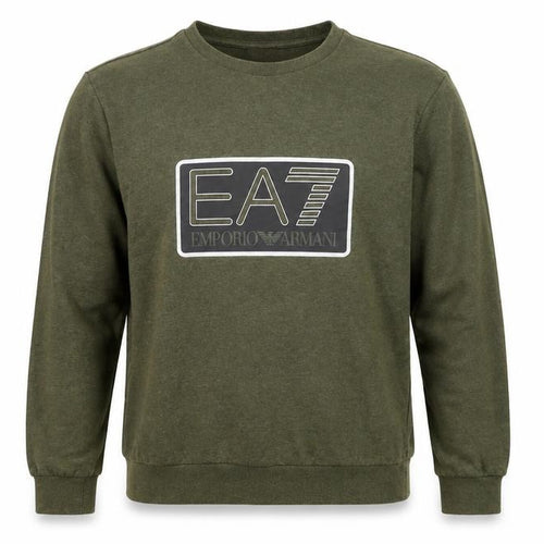 Emporio Armani EA7 Men's Green Crew Neck Sweatshirt Size S