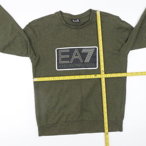 Emporio Armani EA7 Men's Green Crew Neck Sweatshirt Size S