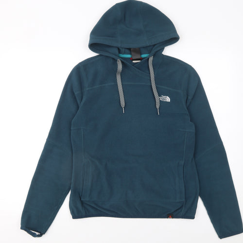 The North Face Womens Blue Pullover Hoodie Fleece M Relaxed Fit