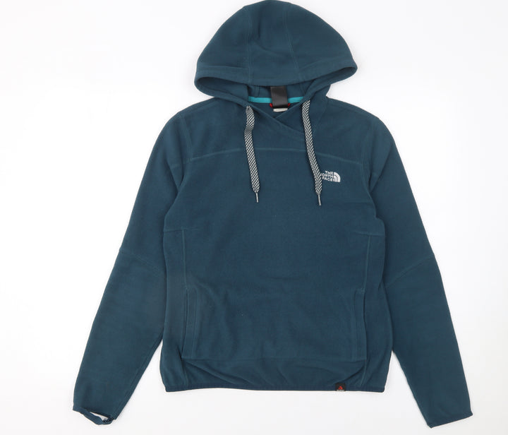 The North Face Womens Blue Pullover Hoodie Fleece M Relaxed Fit