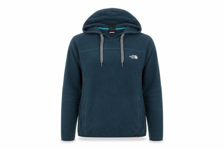 The North Face Womens Blue Pullover Hoodie Fleece M Relaxed Fit