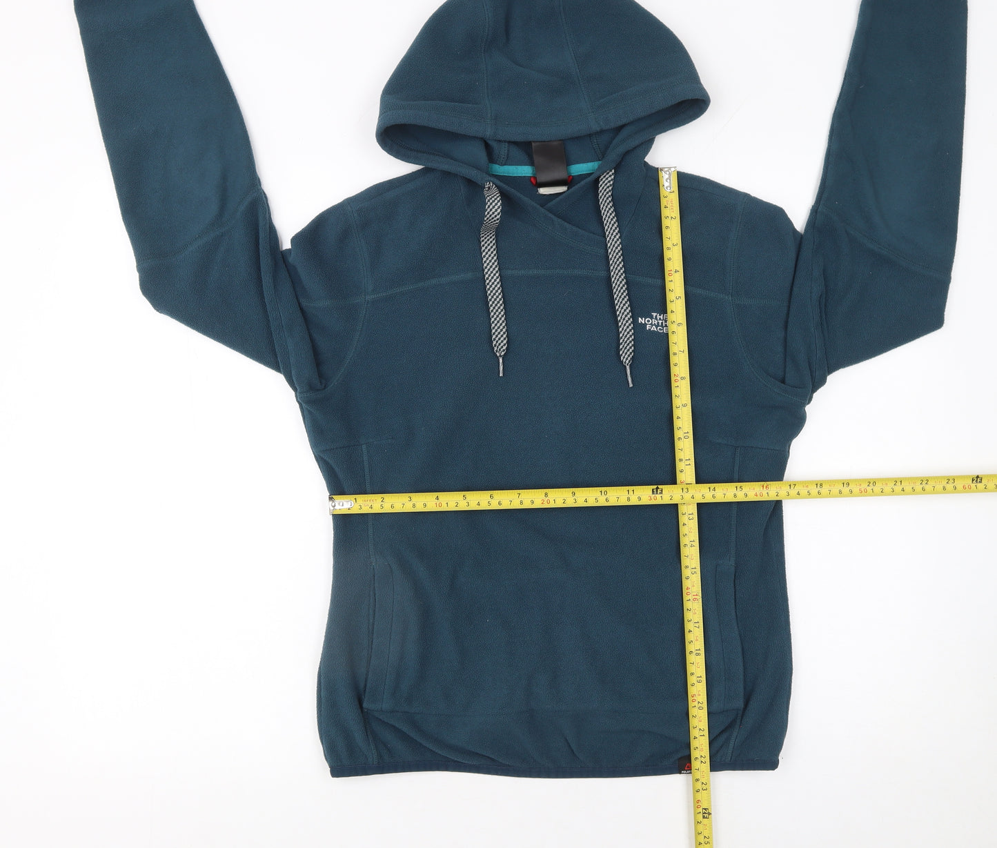 The North Face Womens Blue Pullover Hoodie Fleece M Relaxed Fit