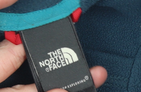 The North Face Womens Blue Pullover Hoodie Fleece M Relaxed Fit