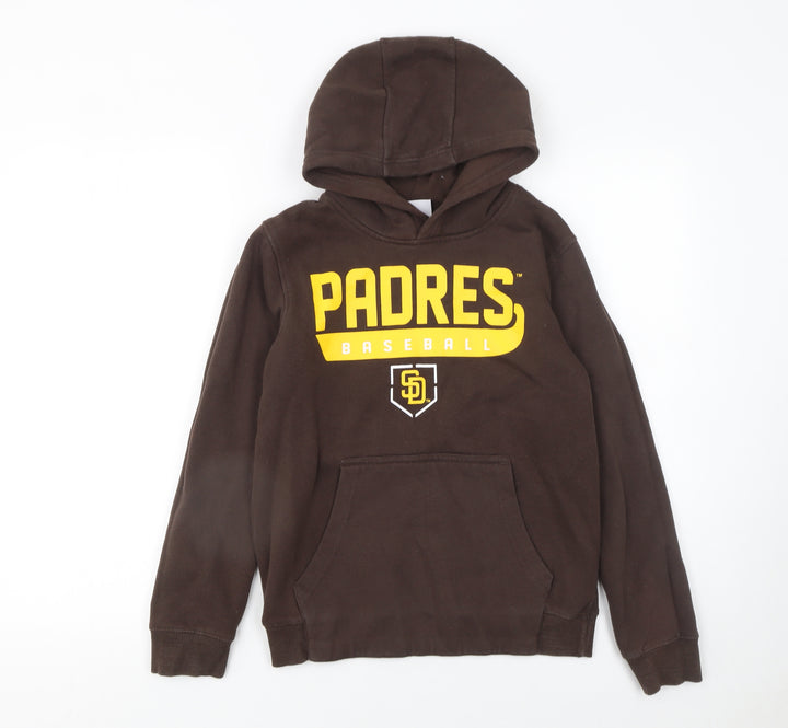 Genuine Merchandise Boys Brown Padres Baseball Pullover Hoodie 10-11 Years