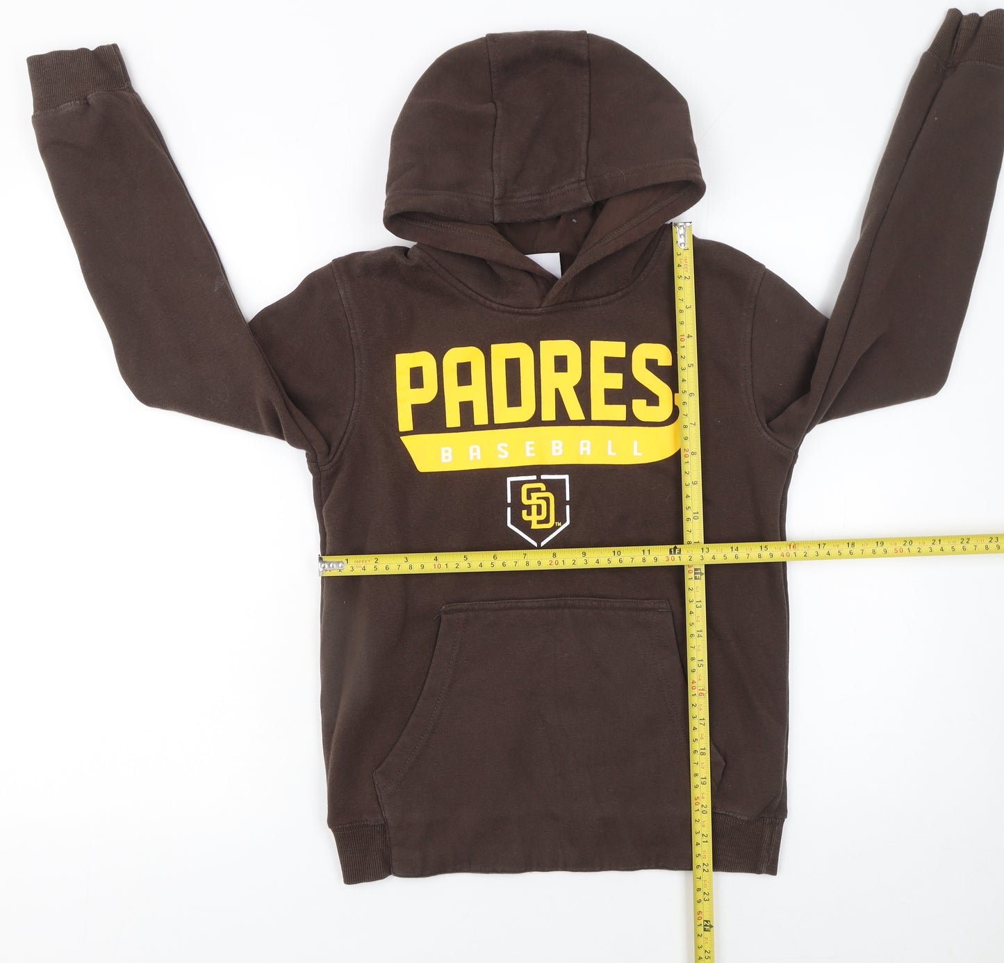 Genuine Merchandise Boys Brown Padres Baseball Pullover Hoodie 10-11 Years