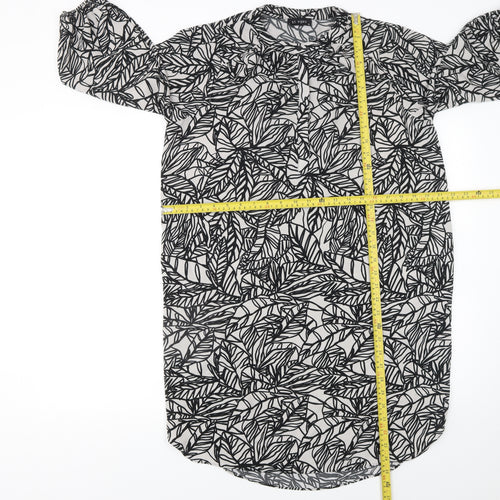 Et Vous Women’s Black White Floral Shift Dress Size 10