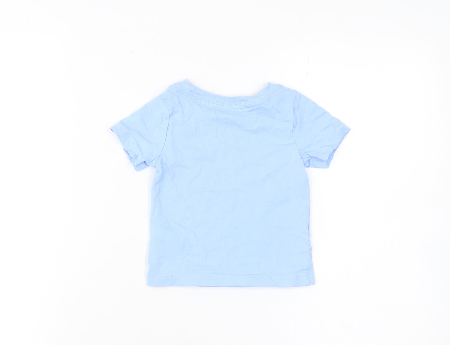 Tommy Hilfiger Blue Nautical Graphic Baby T-Shirt 3-6M Cotton Crew Neck