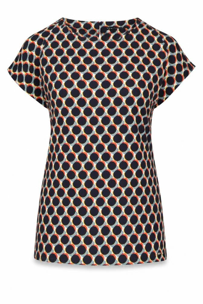 Front view of Vila Joy Women’s Multicoloured Geometric Shift Dress 2XL