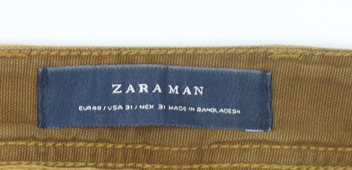 Zara Man Men's Brown Slim Fit Chino Trousers Size 31