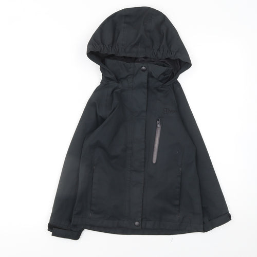 Hi Gear Boys Black Waterproof Hooded Rain Coat Jacket 5-6 Years