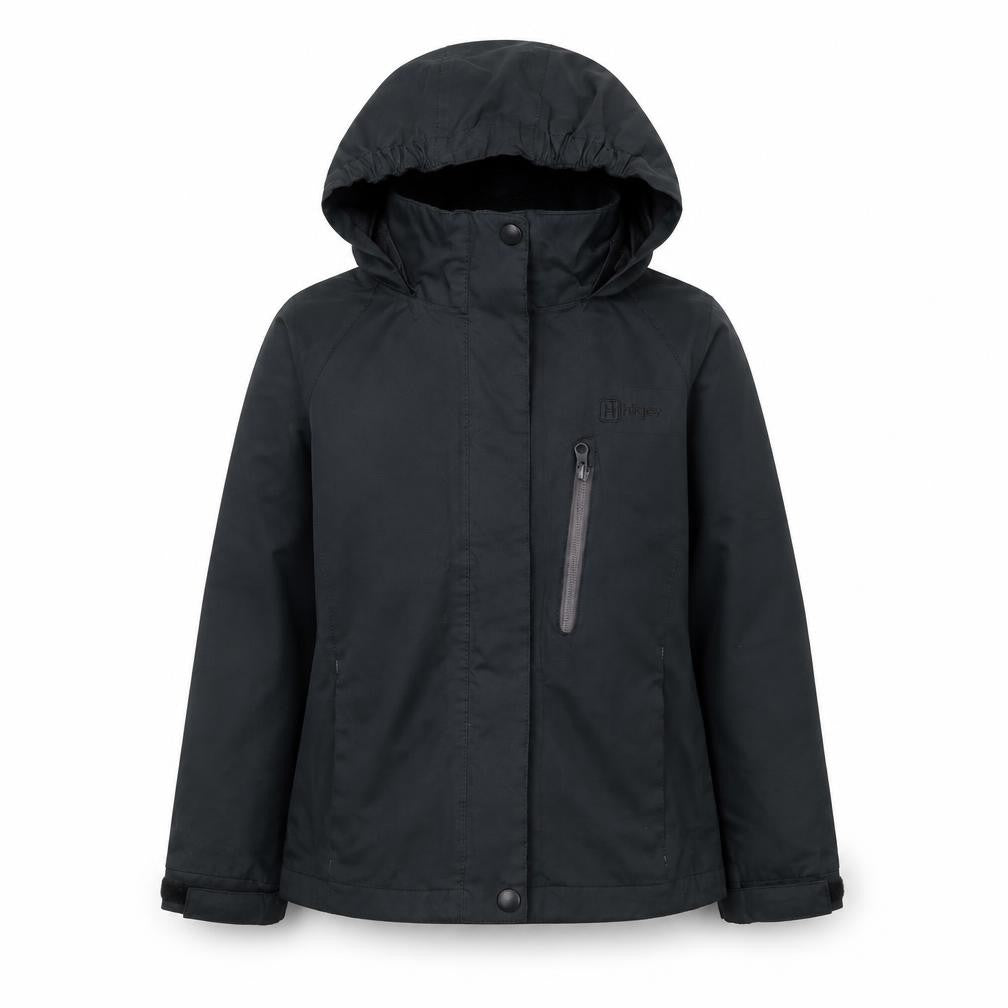 Hi Gear Boys Black Waterproof Hooded Rain Coat Jacket 5-6 Years