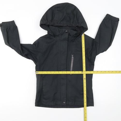 Hi Gear Boys Black Waterproof Hooded Rain Coat Jacket 5-6 Years