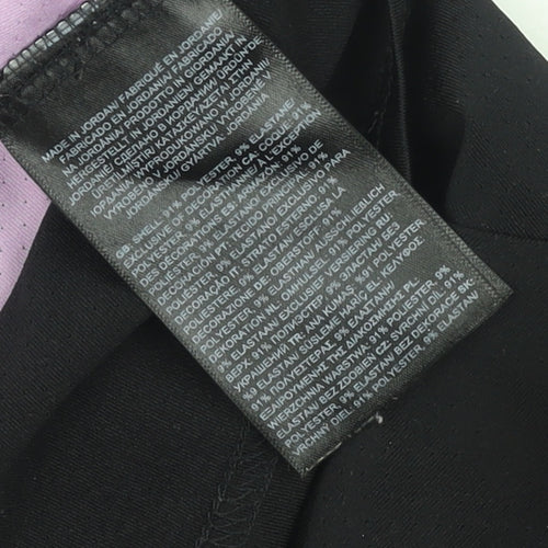 The North Face Girls Black Purple Cropped Active T-Shirt XL FlashDry