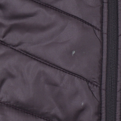 H&M Women Purple Quilted Hooded Puffer Jacket Size 12