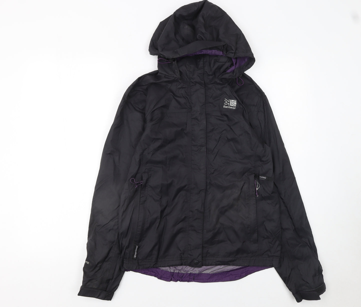 Karrimor Womens Black Waterproof Hooded Rain Jacket UK 8