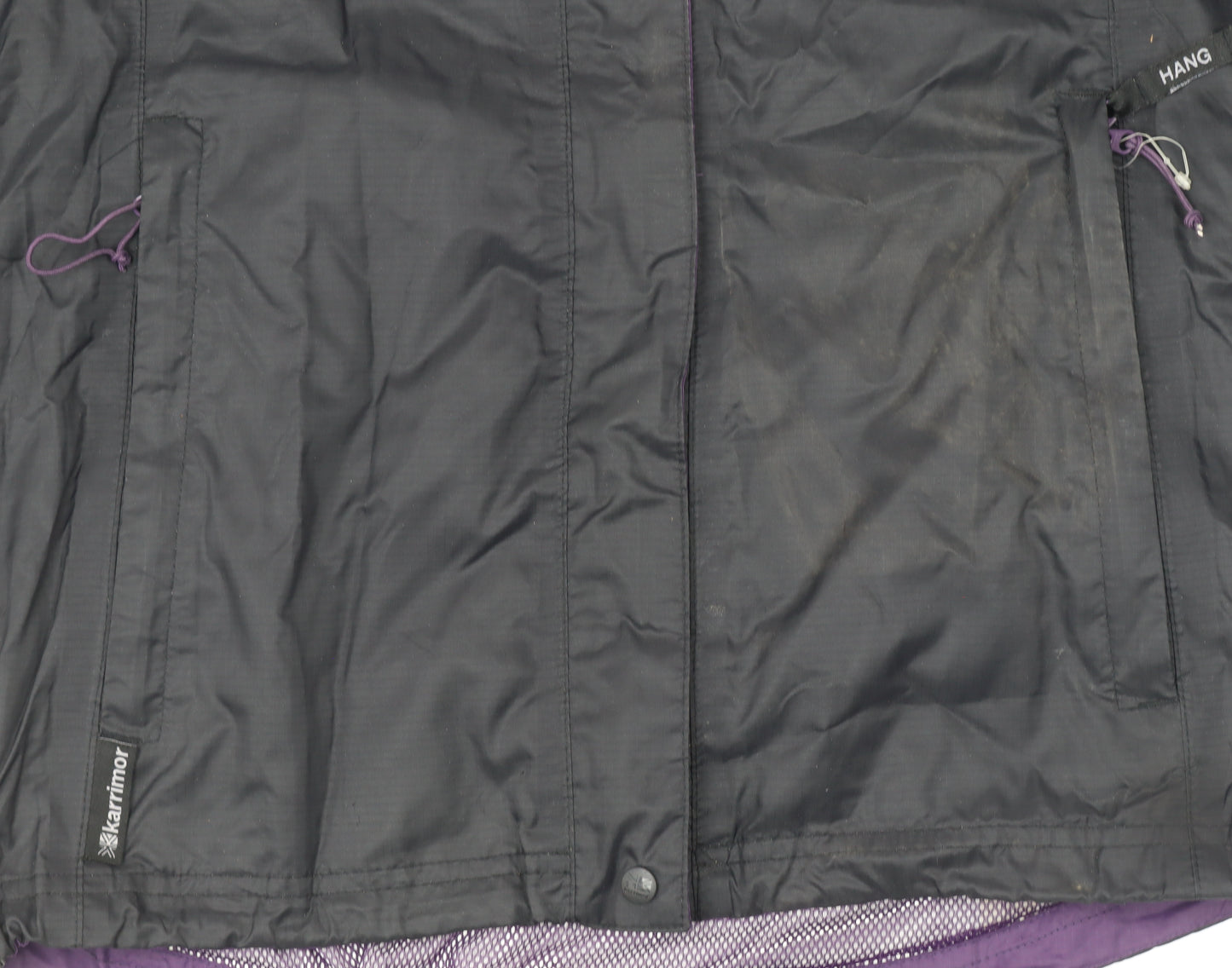 Karrimor Womens Black Waterproof Hooded Rain Jacket UK 8