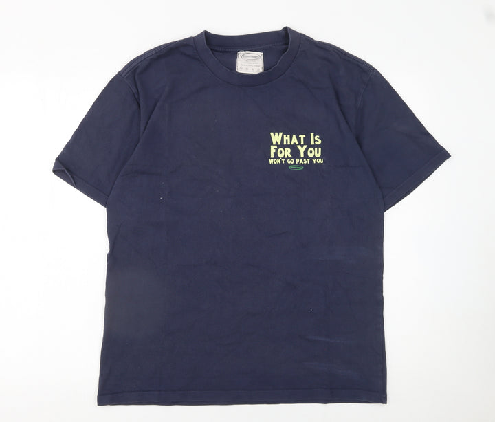 Storefront Men's Blue Graphic Quote T-Shirt Size M Regular Fit