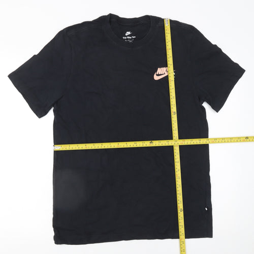 Nike Men's Black Graphic Print Cotton T-Shirt Size M