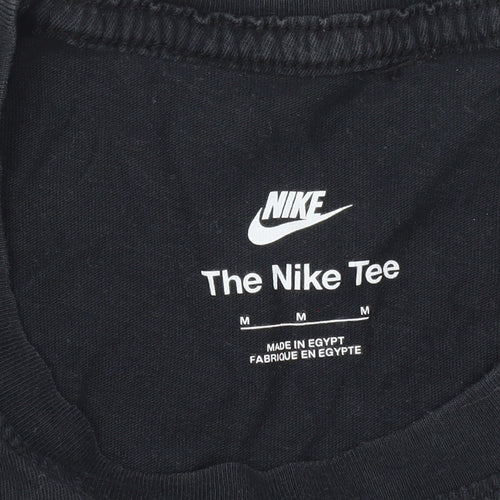Nike Men's Black Graphic Print Cotton T-Shirt Size M