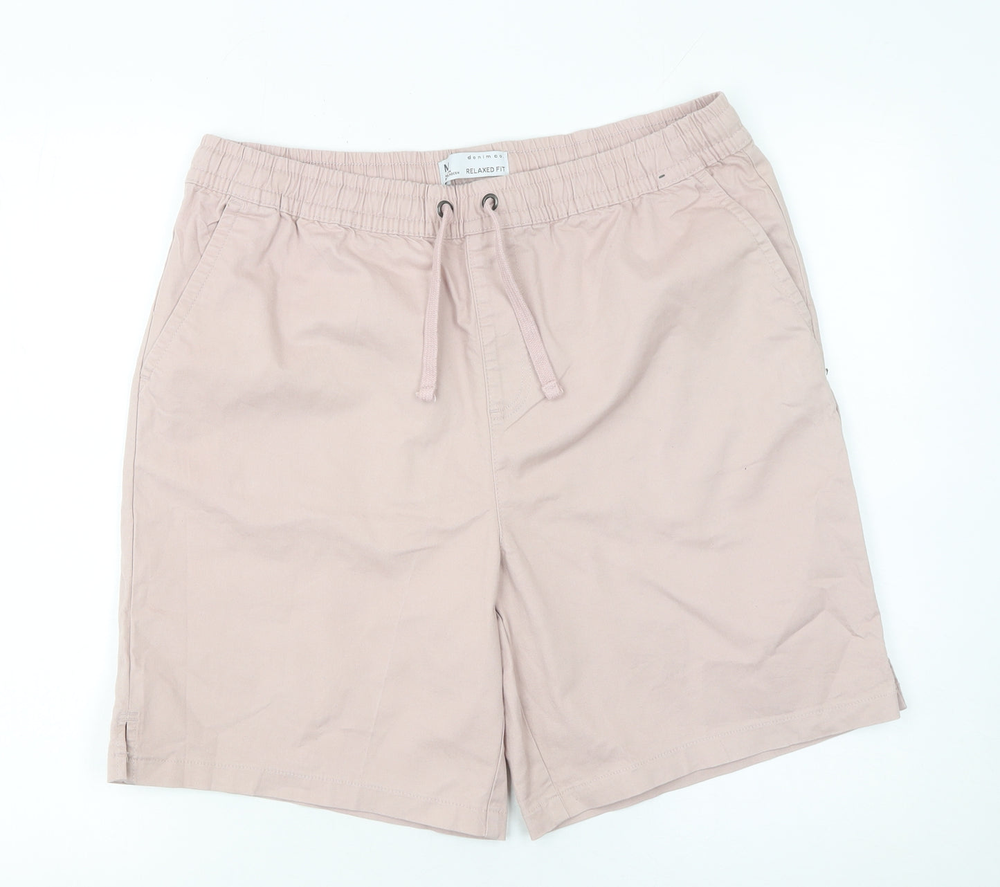 Denim Co Men’s Beige Chino Shorts M Relaxed Fit Cotton Drawstring