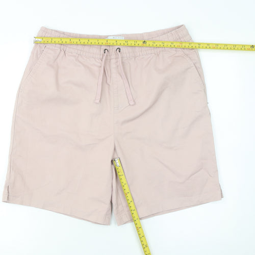 Denim Co Men’s Beige Chino Shorts M Relaxed Fit Cotton Drawstring