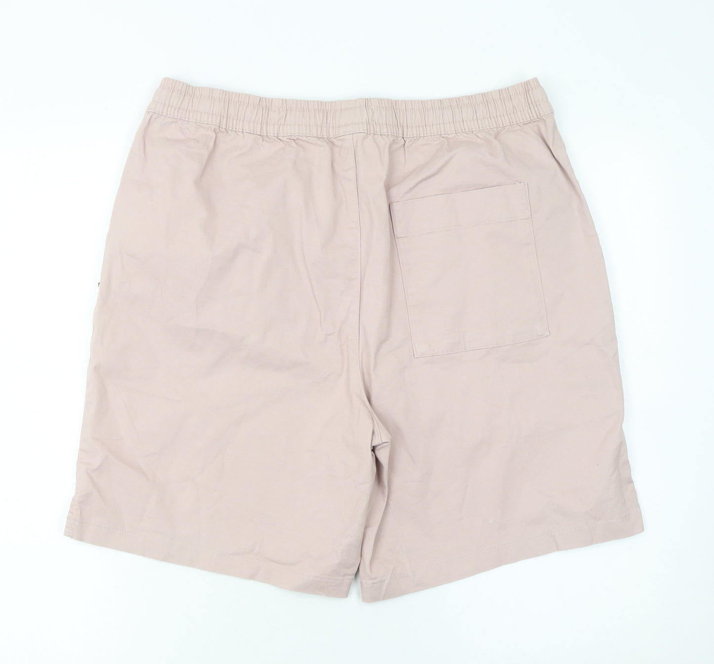 Denim Co Men’s Beige Chino Shorts M Relaxed Fit Cotton Drawstring