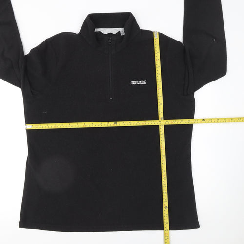Regatta Women Black Size 18 Fleece 1/4 Zip Pullover Sweatshirt