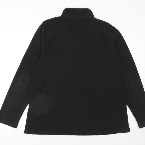 Regatta Women Black Size 18 Fleece 1/4 Zip Pullover Sweatshirt