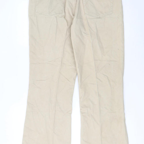 Firetrap Men's Beige Cotton Chino Trousers Size 34R Casual Workwear