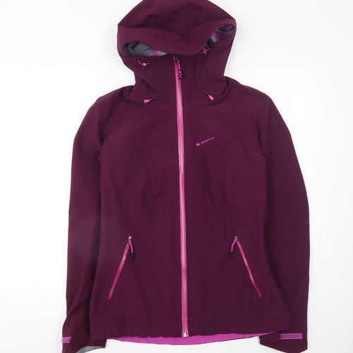 Quechua Womens Purple Softshell Hooded Jacket Size 12 Windproof