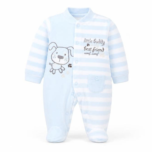Early Days Unisex Baby Blue Striped Dog Babygrow & Hat Set 0-3 Months