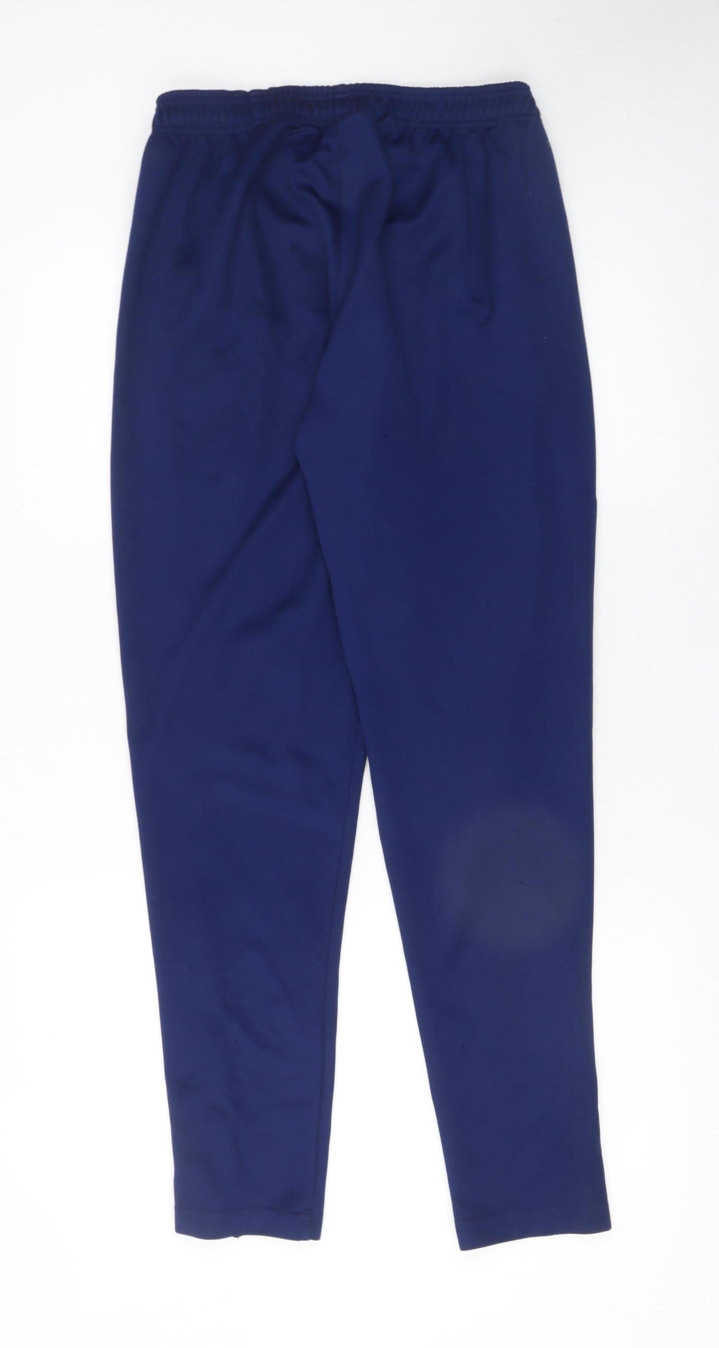 Adidas Men's Blue Jogger Trousers Size M Tapered Fit Zip Ankles