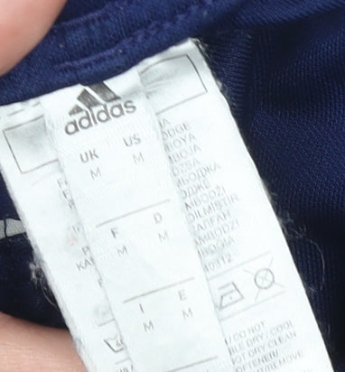 Adidas Men's Blue Jogger Trousers Size M Tapered Fit Zip Ankles