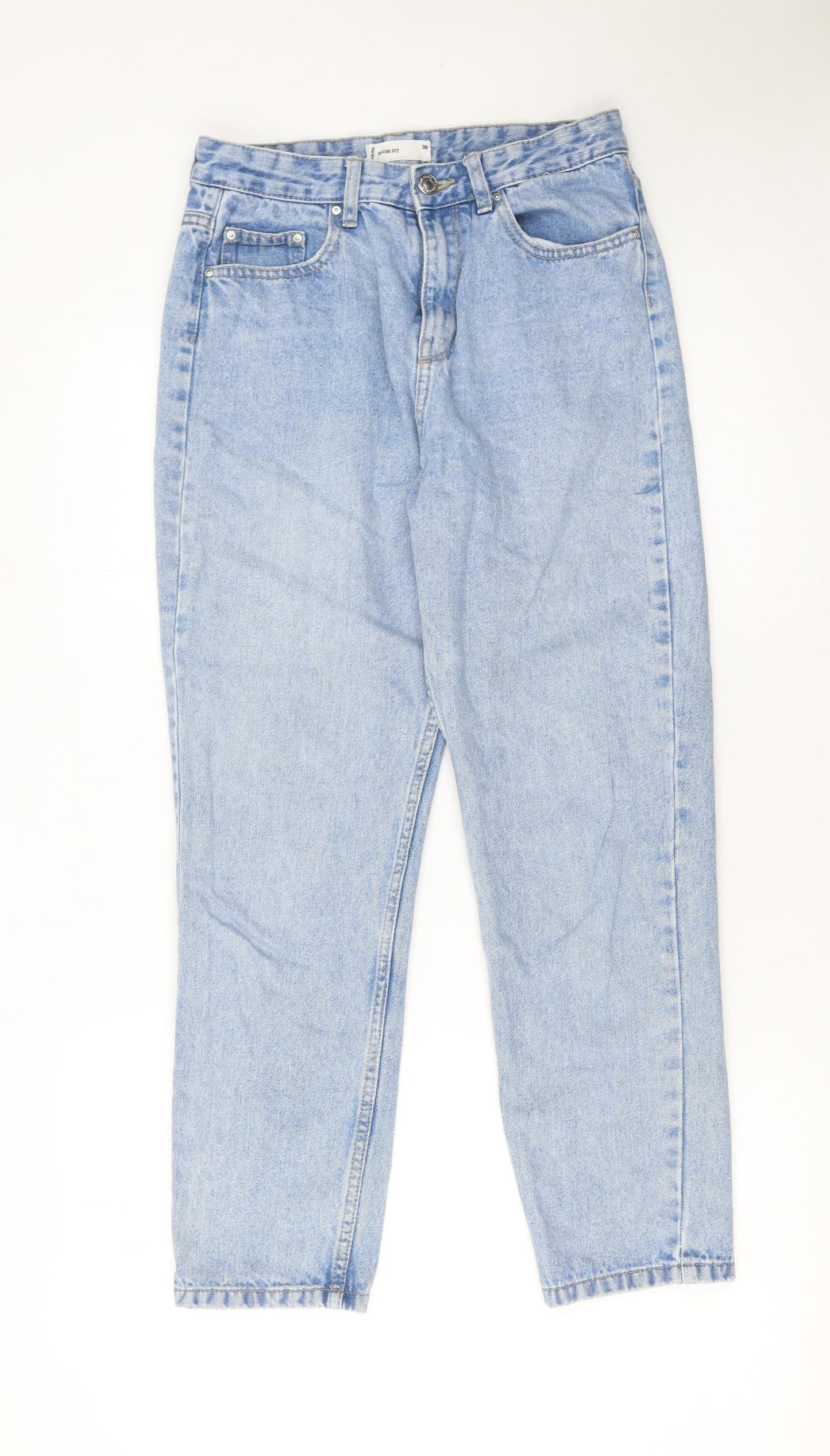 Sinsay Women Blue Mom High Rise Light Wash Denim Jeans Size 8