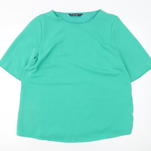 Dunnes Stores Womens Green Short Sleeve Basic Blouse Size 12