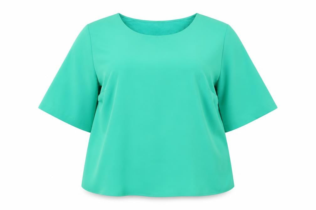 Dunnes Womens Green Short Sleeve Basic Blouse Size 12