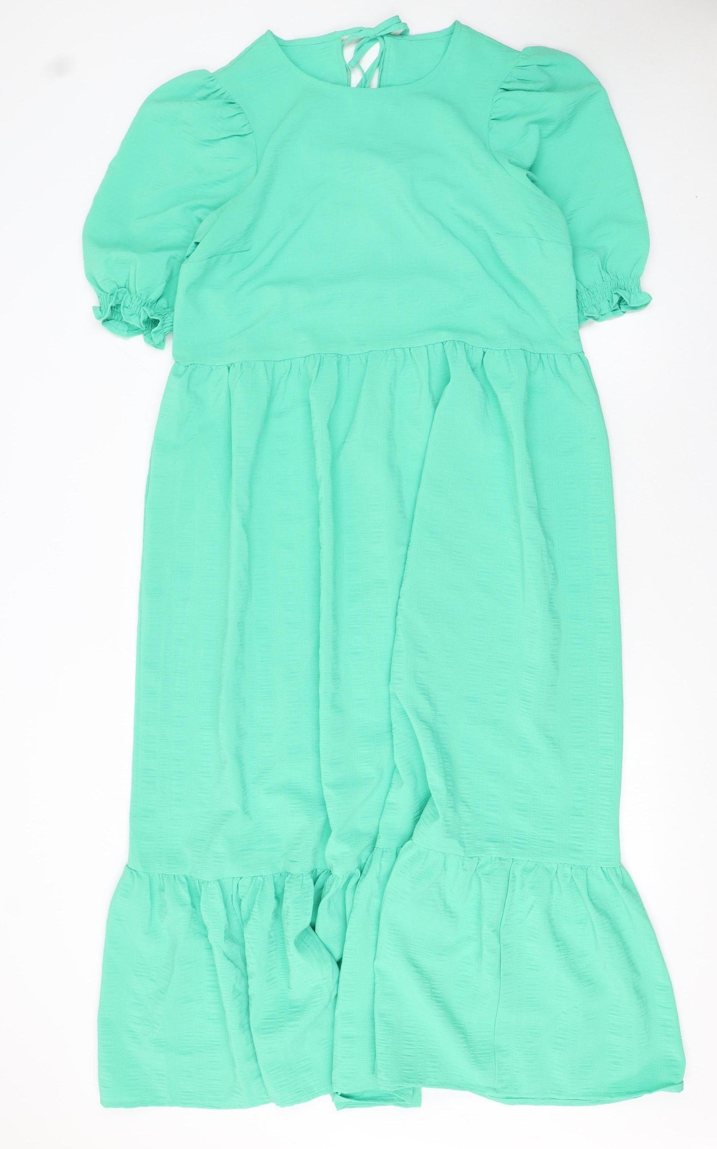New Look Tall Women's Green Fit & Flare Midi Dress Size 10