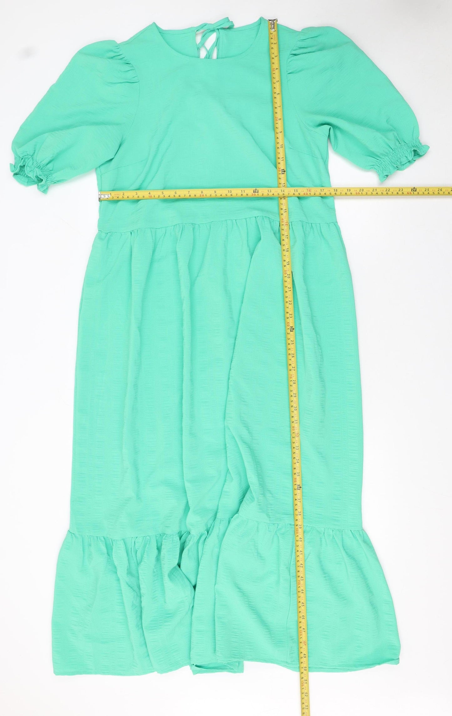 New Look Tall Women's Green Fit & Flare Midi Dress Size 10