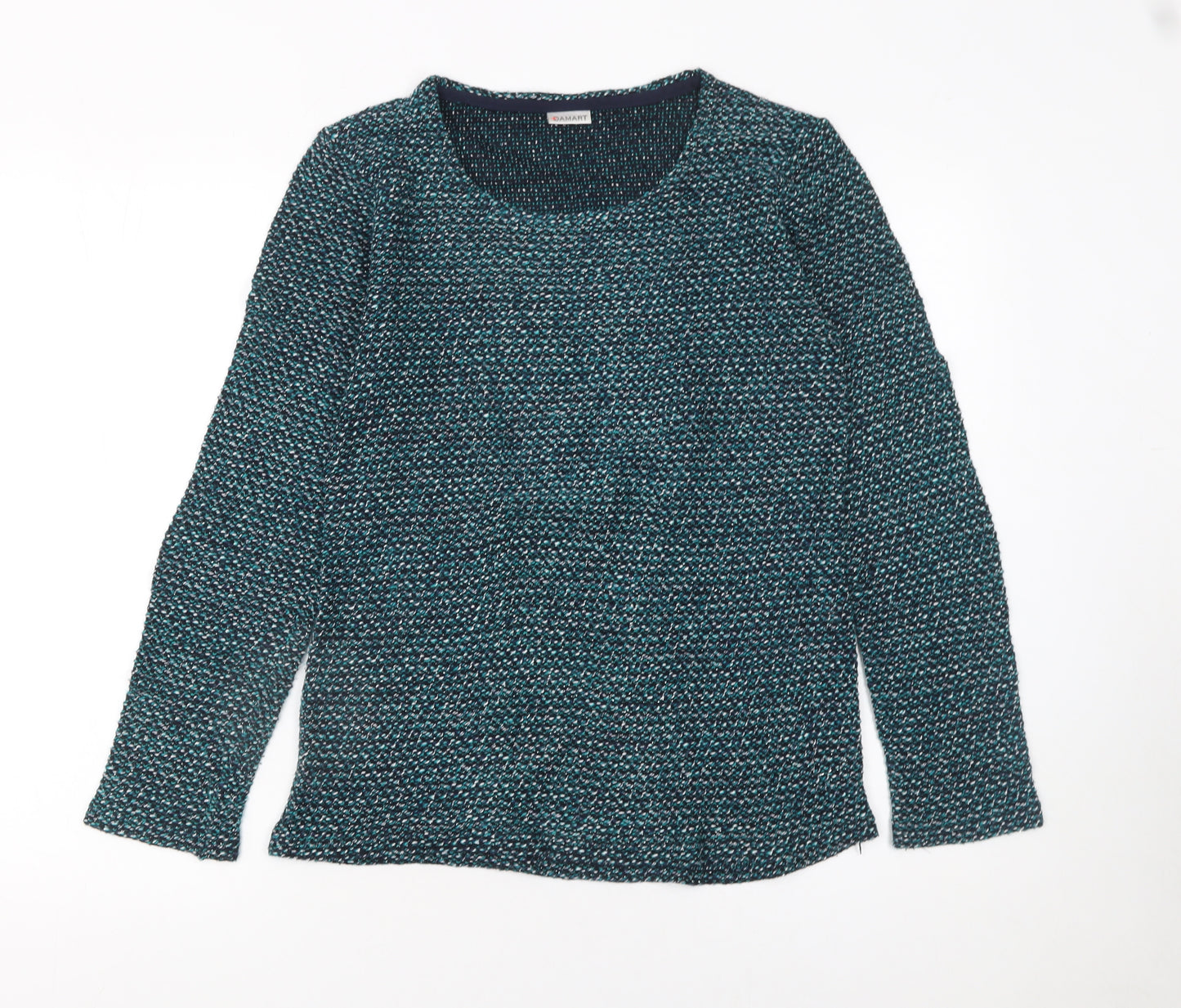 Damart Women's Blue Knit Pullover Jumper Size S 10/12