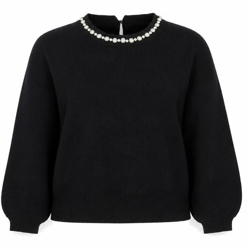 Millie Mackintosh Women's Black Jewel Neck Long Sleeve Pullover Jumper Size 20